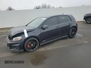 2021 Volkswagen Golf GTI S with VIN 3VW6T7AU1MM003887, listed as a Copart auction lot 50063725 with 52,486 mi miles and Salvage Title. Bid and sale history available at carsss.com. Image 1.