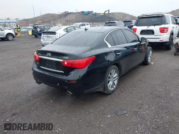 2014 Infiniti Q50 Premium z VIN JN1BV7AR2EM705630, wystawiony jako IAAI lot #42258650 z przebiegiem 109 151 mil mil oraz . Historia ofert i sprzedaży dostępna na DreamBid. Obrazek 4.