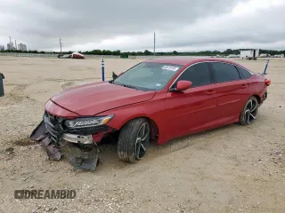 2019 Honda Accord Sport with VIN 1HGCV1F38KA165346, listed as a Copart auction lot 60619155 with 63,854 mi miles and Salvage title. Bid and sale history available at DreamBid. Image 1.