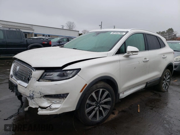 2019 Lincoln MKC Reserve with VIN 5LMCJ3D99KUL12875, listed as a Copart auction lot 49184785 with Not Provided miles and Salvage Title. Bid and sale history available at DreamBid. Image 1.