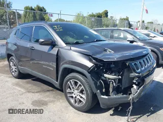 2020 Jeep Compass Latitude with VIN 3C4NJCBB9LT252792, listed as a IAAI auction lot 41714320 with 53,018 mi miles and . Bid and sale history available at carsss.com. Image 1.