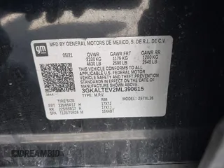 2021 GMC Terrain SLE with VIN 3GKALTEV2ML390615, listed as a IAAI auction lot 41860128 with 68,197 mi miles and . Bid and sale history available at carsss.com. Image 9.
