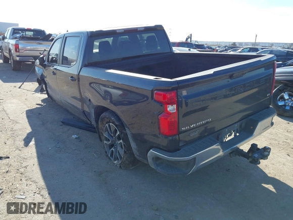 2022 Chevrolet Silverado 1500 LT with VIN 1GCPACED7NZ618721, listed as a IAAI auction lot 41281059 with 122,789 mi miles. Bid and sale history available at carsss.com. Image 3.