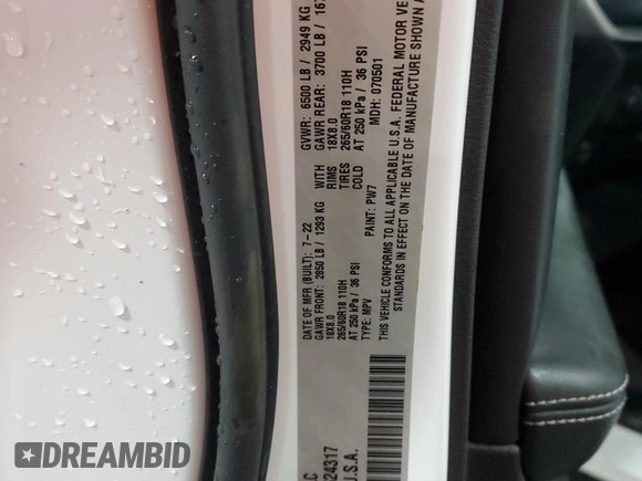 2022 Jeep Grand Cherokee Altitude z VIN 1C4RJKAG7N8624317, wystawiony jako Copart lot #52625865 z przebiegiem 46 953 mil mil oraz Szkoda całkowita • Salvage title. Historia ofert i sprzedaży dostępna na DreamBid. Obrazek 15.
