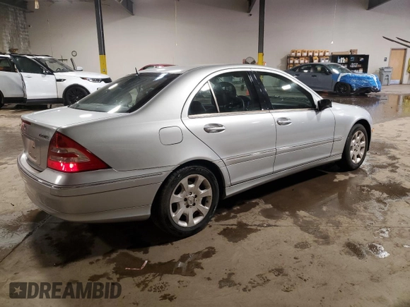 2006 Mercedes-Benz C 280 Luxury with VIN WDBRF92H56F759258, listed as a Copart auction lot 59697585 with 100,601 mi miles and Salvage title. Bid and sale history available at DreamBid. Image 3.