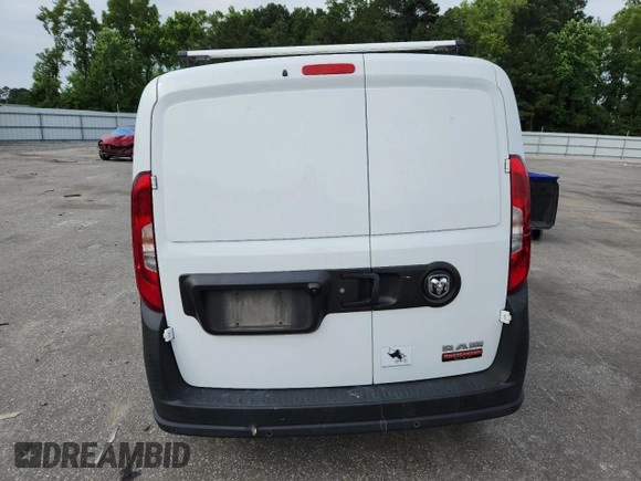 2021 Ram ProMaster City Cargo Tradesman with VIN ZFBHRFAB5M6T49995, listed as a Copart auction lot 58478405 with 86,748 mi miles and Salvage title. Bid and sale history available at DreamBid. Image 6.
