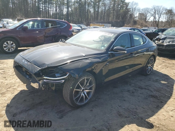 2024 Genesis G70 2.5T with VIN KMTG34SC5RU143084, listed as a Copart auction lot 49413075 with 12,447 mi miles and Clean title. Bid and sale history available at DreamBid. Image 1.