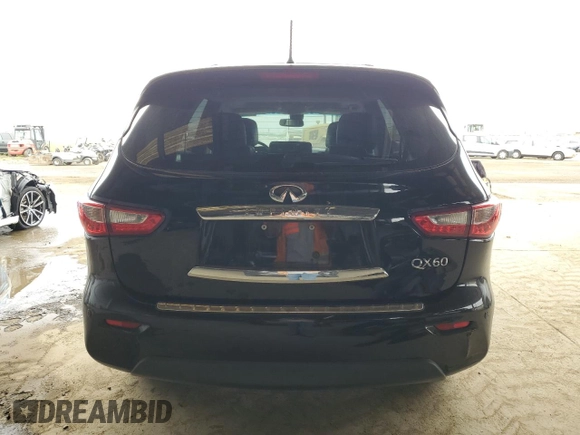 2015 Infiniti QX60 with VIN 5N1AL0MNXFC550987, listed as a Copart auction lot 54273975 with 104,577 mi miles and Salvage Title. Bid and sale history available at DreamBid. Image 6.