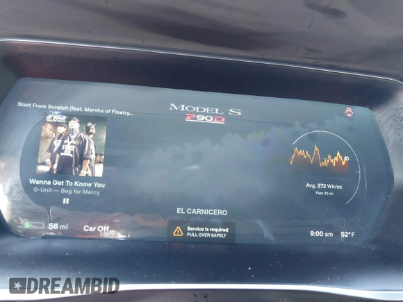 2016 Tesla Model S 90D with VIN 5YJSA1E43GF115310, listed as a IAAI auction lot 42002240 with 108,172 mi miles and . Bid and sale history available at DreamBid. Image 19.