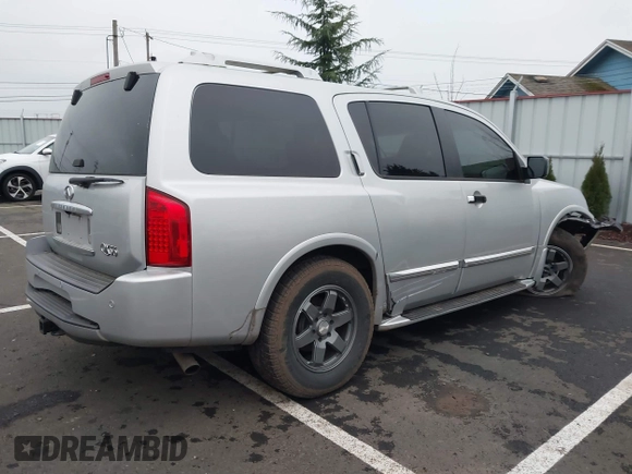 2005 Infiniti QX56 with VIN 5N3AA08C45N809319, listed as a IAAI auction lot 41324227 with 138,457 mi miles. Bid and sale history available at carsss.com. Image 4.
