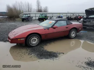 1986 Chevrolet Corvette with VIN 1G1YY6784G5900934, listed as a Copart auction lot 84873224 with 103,341 mi miles and Salvage Title. Bid and sale history available at carsss.com. Image 1.