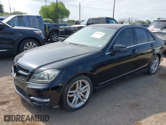 2013 Mercedes-Benz C-Class C 250 Sport with VIN WDDGF4HB8DR296080, listed as a IAAI auction lot 42118476 with 1 mi miles. Bid and sale history available at carsss.com. Image 2.