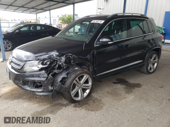 2015 Volkswagen Tiguan R-Line with VIN WVGAV7AX3FW064500, listed as a Copart auction lot 54745215 with 103,406 mi miles and Salvage Title. Bid and sale history available at DreamBid. Image 1.