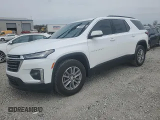 2022 Chevrolet Traverse LT Cloth z VIN 1GNERGKW0NJ102168, wystawiony jako Copart lot #53505545 z przebiegiem 53 632 mil mil oraz Szkoda całkowita • Salvage title. Historia ofert i sprzedaży dostępna na DreamBid. Obrazek 1.