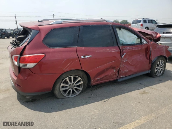 2015 Nissan Pathfinder S with VIN 5N1AR2MN1FC603067, listed as a Copart auction lot 64508484 with 0 mi miles and Salvage Title. Bid and sale history available at carsss.com. Image 3.