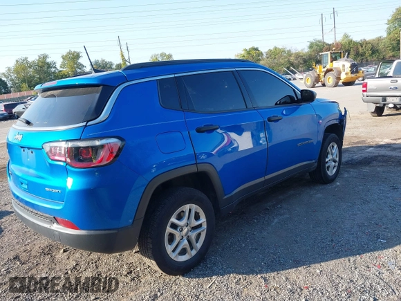 2021 Jeep Compass Sport with VIN 3C4NJDAB7MT509781, listed as a IAAI auction lot 40584066 with 67,661 mi miles and . Bid and sale history available at DreamBid. Image 4.