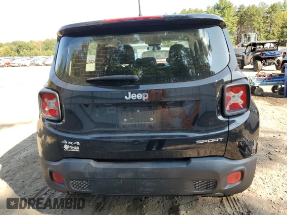 2017 Jeep Renegade Sport with VIN ZACCJBAB7HPF38948, listed as a Copart auction lot 71462884 with 151,408 mi miles and Salvage Title. Bid and sale history available at carsss.com. Image 6.