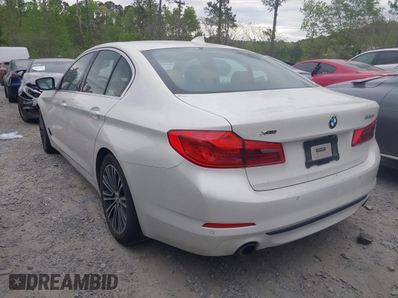 2019 BMW 5 Series 530i xDrive with VIN WBAJA7C53KWW48916, listed as a IAAI auction lot 42053125 with 108,496 mi miles. Bid and sale history available at carsss.com. Image 3.