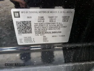 2020 Chevrolet Blazer LT with VIN 3GNKBJRS7LS695269, listed as a Copart auction lot 87037324 with 69,433 mi miles and Salvage title. Bid and sale history available at DreamBid. Image 13.
