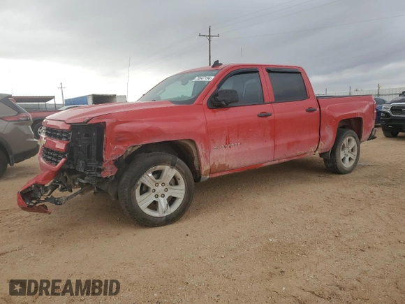 2018 Chevrolet Silverado 1500 Custom with VIN 3GCPCPEC7JG388830, listed as a Copart auction lot 78947194 with 81,508 mi miles and Salvage Title. Bid and sale history available at DreamBid. Image 1.