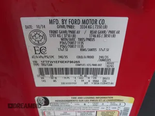 2014 Ford F-150 XL with VIN 1FTFW1EF6EKF96285, listed as a IAAI auction lot 42059897 with 144,860 mi miles and . Bid and sale history available at carsss.com. Image 9.