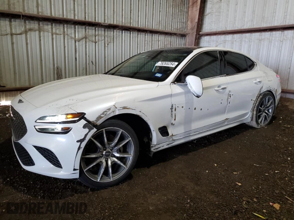 2022 Genesis G70 2.0T with VIN KMTG34TA3NU087699, listed as a Copart auction lot 79265254 with 48,870 mi miles and Salvage Title. Bid and sale history available at DreamBid. Image 1.