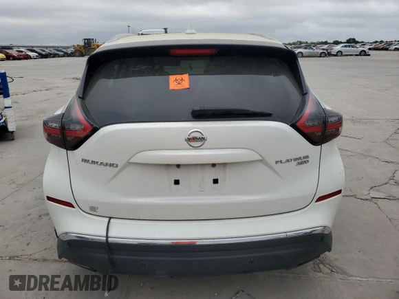 2019 Nissan Murano Platinum z VIN 5N1AZ2MS4KN138658, wystawiony jako Copart lot #71127304 z przebiegiem Nie podano mil oraz Szkoda całkowita • Salvage title. Historia ofert i sprzedaży dostępna na DreamBid. Obrazek 6.
