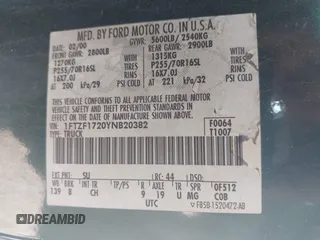 2000 Ford F-150 XL with VIN 1FTZF1720YNB20382, listed as a IAAI auction lot 42613663 with Not provided miles and . Bid and sale history available at DreamBid. Image 9.