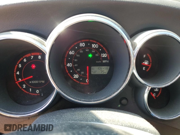 2008 Pontiac Vibe with VIN 5Y2SL67898Z403822, listed as a Copart auction lot 46103535 with 106,496 mi miles and Salvage Title. Bid and sale history available at DreamBid. Image 9.