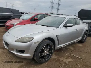 2004 Mazda RX-8 with VIN JM1FE17N240134176, listed as a Copart auction lot 53556025 with 97,818 mi miles and Clean Title. Bid and sale history available at carsss.com. Image 1.