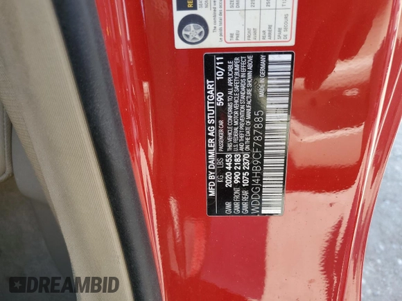 2012 Mercedes-Benz C 250 с VIN WDDGJ4HB9CF787885, выставлен на аукционе Copart как лот 51003725 с пробегом 178 975 миль миль и Списание • Salvage title. История ставок и продаж доступна на DreamBid. Изображение 12.