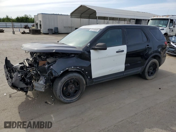 2015 Ford Utility Police Interceptor with VIN 1FM5K8AR1FGC52296, listed as a Copart auction lot 55185565 with 84,970 mi miles and Clean Title. Bid and sale history available at carsss.com. Image 1.