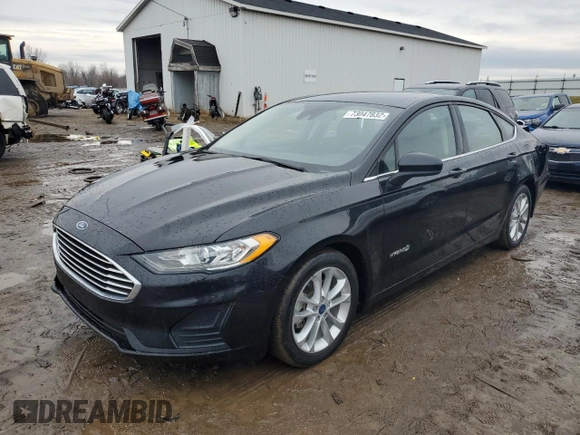2019 Ford Fusion Hybrid SE with VIN 3FA6P0LUXKR196638, listed as a Copart auction lot 73047832 with 44,142 mi miles. Bid and sale history available at carsss.com. Image 1.