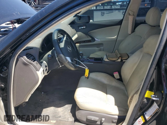 2013 Lexus IS 250 with VIN JTHBF5C2XD5192018, listed as a Copart auction lot 62072985 with 142,209 mi miles and Salvage title. Bid and sale history available at DreamBid. Image 7.