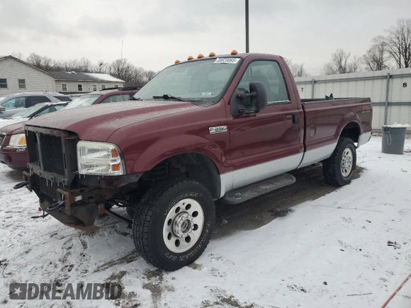 2005 Ford F-250 XL with VIN 1FTNF215X5EC40810, listed as a Copart auction lot 88820065 with 90,013 mi miles and Salvage Title. Bid and sale history available at DreamBid. Image 1.