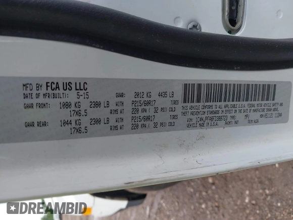 2015 Jeep Patriot High Altitude с VIN 1C4NJPFA8FD388723, выставлен на аукционе IAAI как лот 42542143 с пробегом 115 573 миль миль и . История ставок и продаж доступна на DreamBid. Изображение 9.