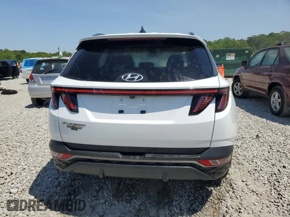 2022 Hyundai Tucson SEL with VIN 5NMJF3AE2NH005982, listed as a Copart auction lot 52438945 with 52,636 mi miles and Salvage Title. Bid and sale history available at DreamBid. Image 6.
