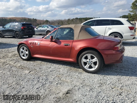 2001 BMW Z3 2.5 z VIN WBACN33401LM03049, wystawiony jako Copart lot #44110745 z przebiegiem 187 968 mil mil oraz Szkody całkowita. Historia ofert i sprzedaży dostępna na DreamBid. Obrazek 2.