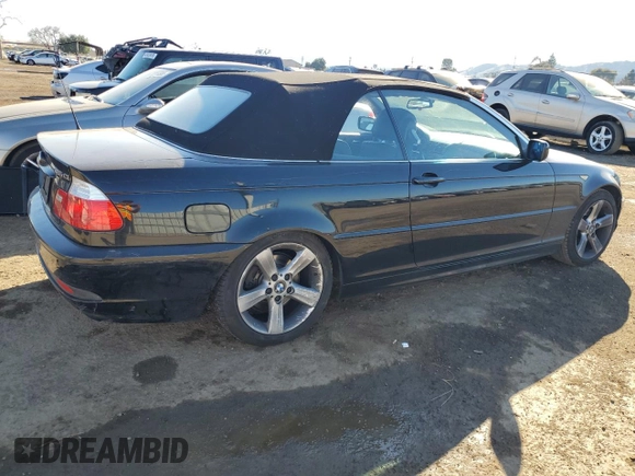 2004 BMW 3 Series 325Ci with VIN WBABW33454PL24496, listed as a Copart auction lot 42454825 with 83,935 mi miles and Salvage Title. Bid and sale history available at carsss.com. Image 3.