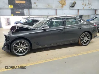 2024 Genesis G70 2.5T with VIN KMTG34SC4RU142461, listed as a Copart auction lot 83455334 with 17,676 mi miles and Salvage Title. Bid and sale history available at carsss.com. Image 1.