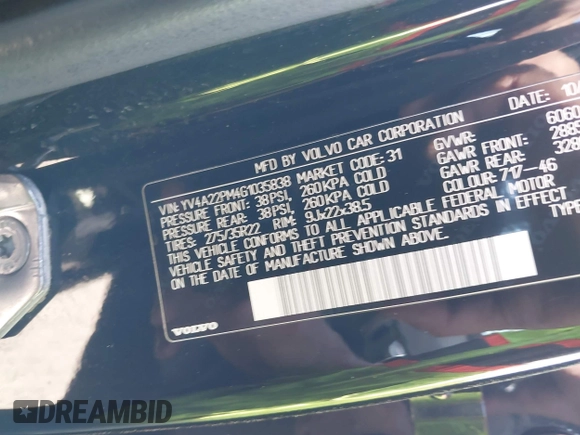 2016 Volvo XC90 T6 R-Design with VIN YV4A22PM4G1035838, listed as a IAAI auction lot 42147842 with Not provided miles and . Bid and sale history available at DreamBid. Image 8.