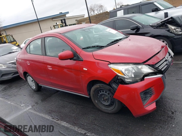 2021 Mitsubishi Mirage G4 ES with VIN ML32FUFJ9MHF01240, listed as a IAAI auction lot 41579718 with 86,616 mi miles. Bid and sale history available at carsss.com. Image 14.