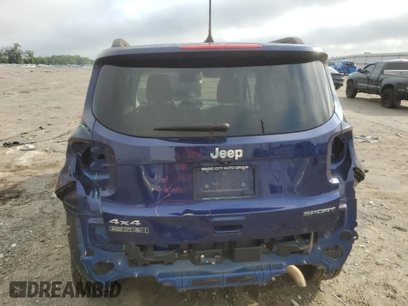 2018 Jeep Renegade Sport with VIN ZACCJBAB8JPJ42563, listed as a Copart auction lot 64049415 with 71,856 mi miles and Salvage title. Bid and sale history available at DreamBid. Image 6.