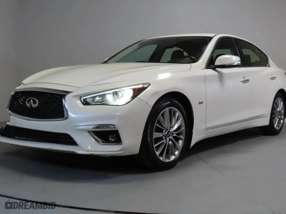 2018 Infiniti Q50 3.0t LUXE with VIN JN1EV7ARXJM442004, listed as a Copart auction lot 54444415 with 55,259 mi miles and Salvage Title. Bid and sale history available at carsss.com. Image 2.