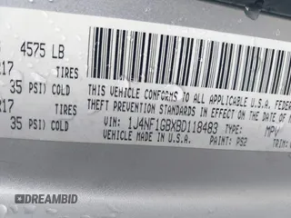 2011 Jeep Patriot Sport with VIN 1J4NF1GBXBD118483, listed as a IAAI auction lot 42039168 with 174,048 mi miles. Bid and sale history available at carsss.com. Image 9.
