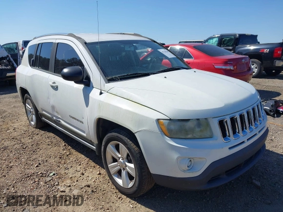 2012 Jeep Compass Sport with VIN 1C4NJCBA1CD660068, listed as a IAAI auction lot 41766146 with 173,445 mi miles. Bid and sale history available at carsss.com. Image 1.