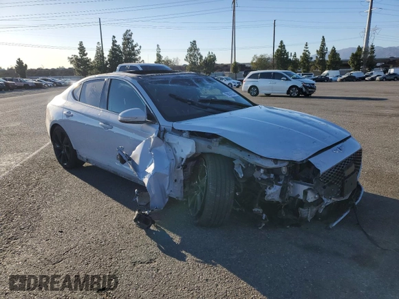 2022 Genesis G70 3.3T with VIN KMTG54TE9NU081984, listed as a Copart auction lot 79634704 with 63,169 mi miles and Salvage Title. Bid and sale history available at DreamBid. Image 4.