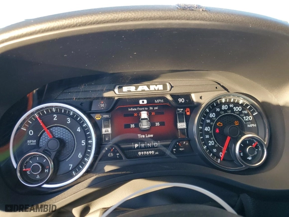 2022 Ram 1500 Big Horn with VIN 1C6RREMT6NN408065, listed as a Copart auction lot 80366714 with 17,690 mi miles and Salvage Title. Bid and sale history available at carsss.com. Image 9.