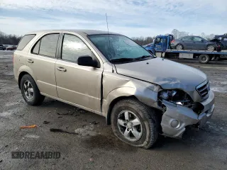 2007 Kia Sorento LX with VIN KNDJD736975752035, listed as a Copart auction lot 43319085 with 137,170 mi miles and Salvage title. Bid and sale history available at DreamBid. Image 4.