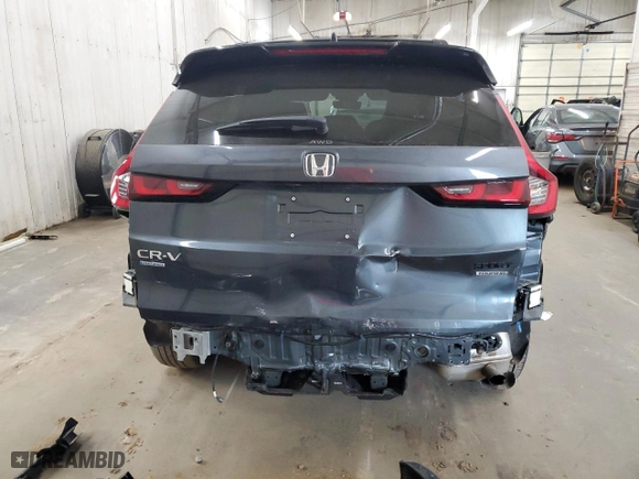 2025 Honda CR-V Hybrid Sport Touring with VIN 2HKRS6H98SH807928, listed as a Copart auction lot 48704505 with 4,116 mi miles and Salvage Title. Bid and sale history available at carsss.com. Image 6.